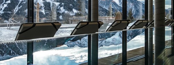 Im Wellnessbereich lässt es sich auch im Winter traumhaft entspannen.