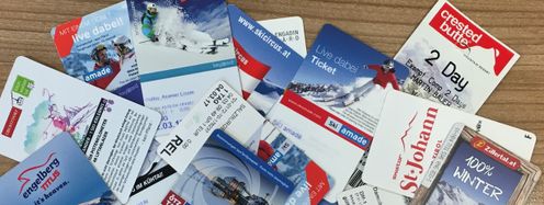 Money we spent: Our collection of lift tickets.
