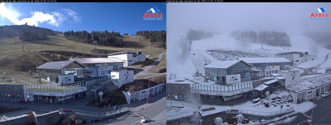 Die Talstation der Arber Gondelbahn im Bayerischen Wald.