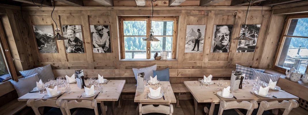 Das Chez Vrony in Findeln von innen