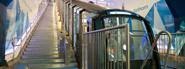 Der bequemste Weg auf den Berg: Die Tunnelbahn am Sunnegga verkürzt Warte- und Fahrzeit