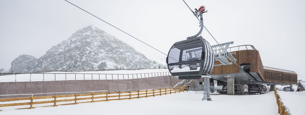 Im Dezember 2022 eröffnet, im Januar 2023 offiziell eingeweiht: die neue Naifjochbahn in Meran 2000.