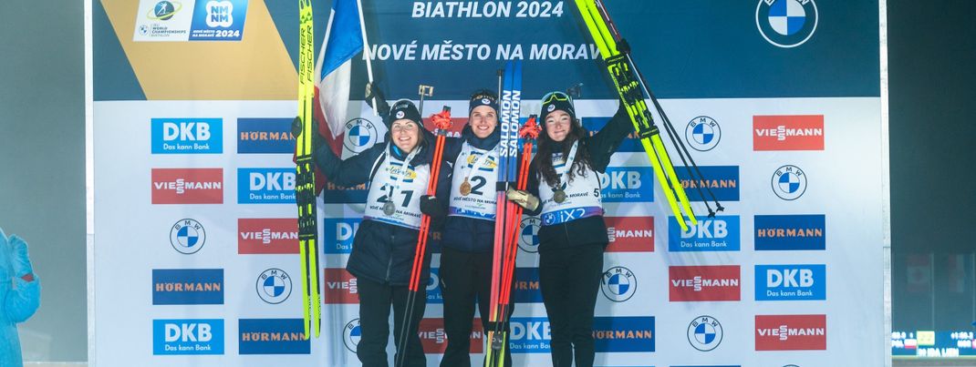 Gold, Silber und Bronze für Frankreich im Sprint der Damen.