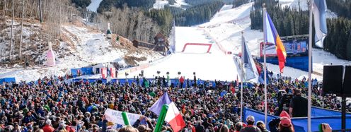 Blick ins Zielstadium von Beaver Creek.