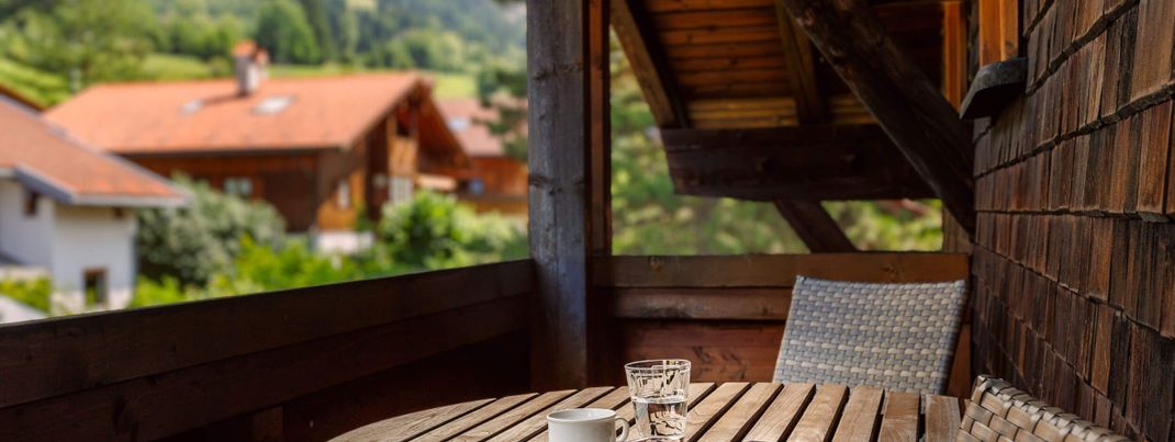 Balkon mit Blick zum Hirschberg
