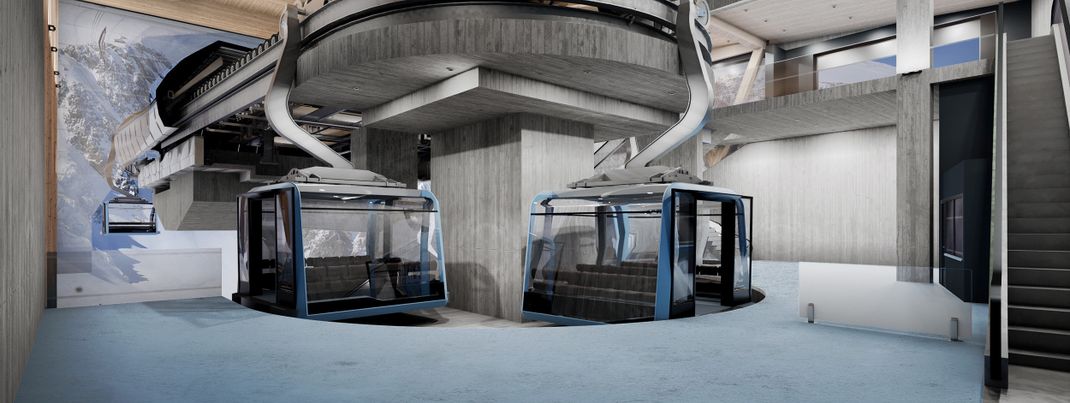 Eine neue 3S-Bahn entsteht in Zermatt.