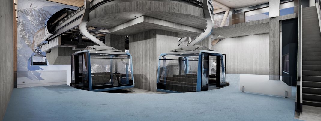 Die neue 3S-Bahn verbindet ab 2021 Zermatt mit Italien.