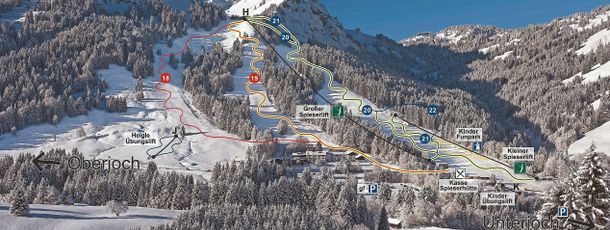 Information about the ski resort Spieserlifte Unterjoch