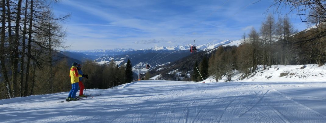 Blick ins Hochpustertal von der Stiergarten-Piste aus