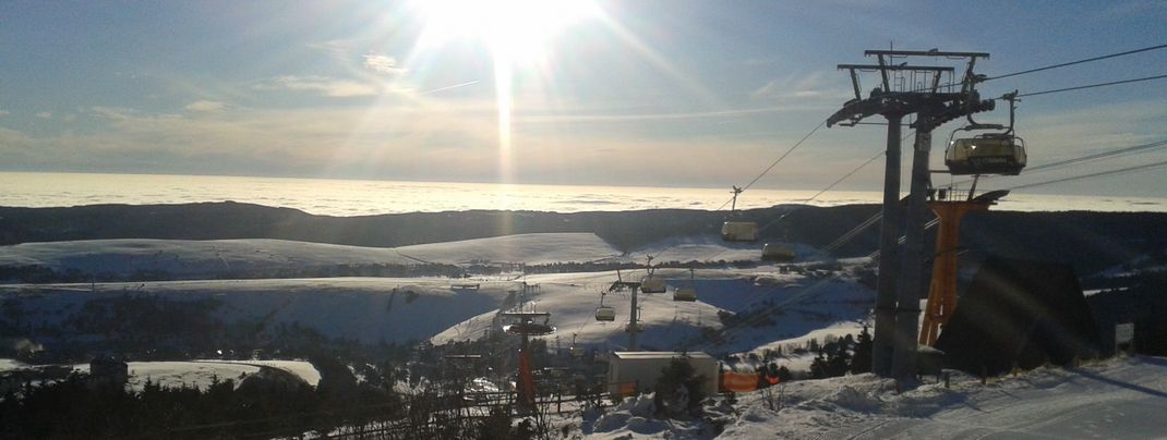 Das Fichtelberghaus bietet einen herrvorragenden Ausblick