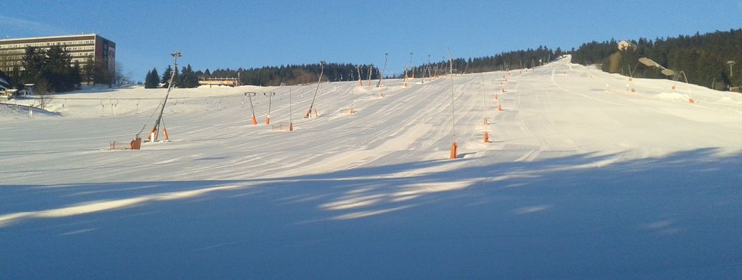 Morgens sind die Pisten bestens präpariert