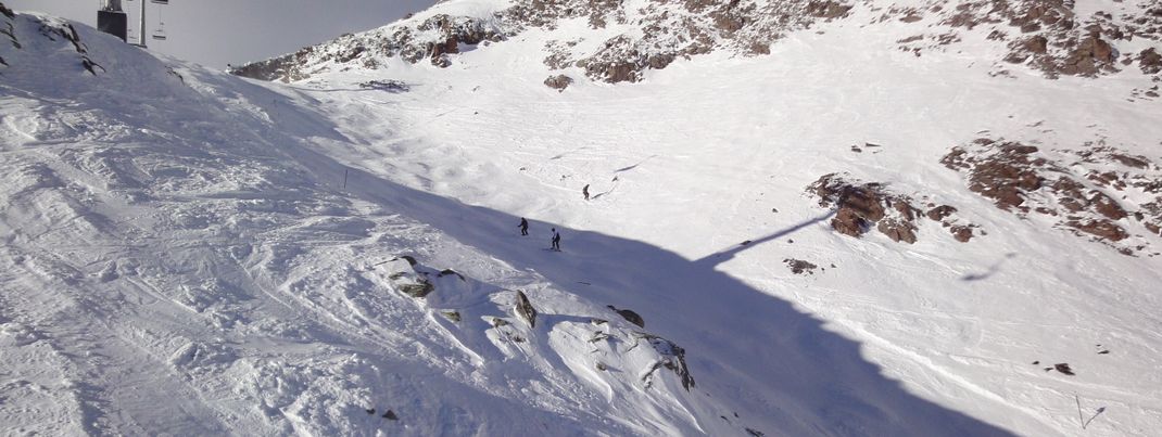 Nur für gute Skifahrer: Die schwarze Piste