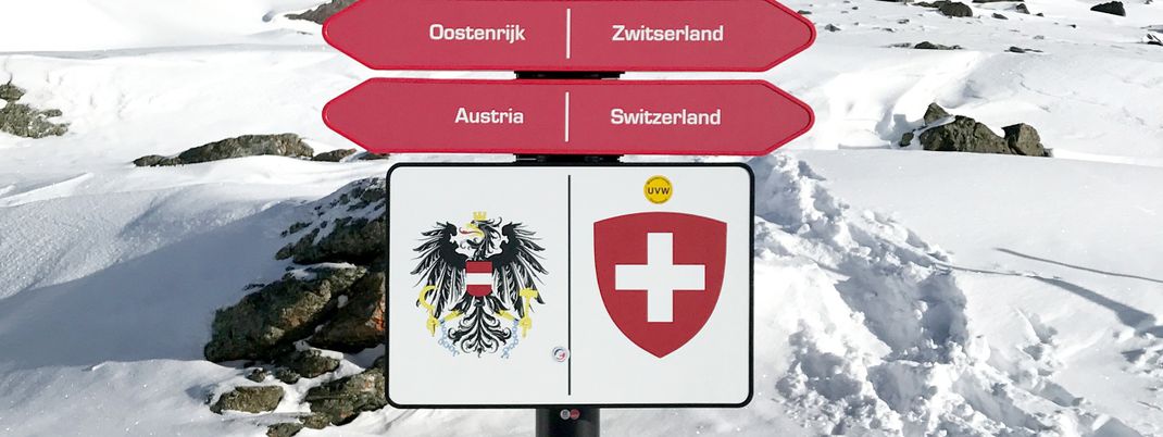 Die Schmugglerrunde führt durch das gesamte Skigebiet von Ischgl in Österreich bis hinüber nach Samnaun in der Schweiz.