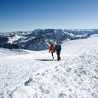 Chäserrugg's mountaintop also offers great opportunities for winter hikes.