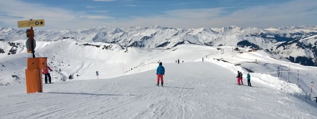 Der Beginn der blau markierten Streiteck-Abfahrt