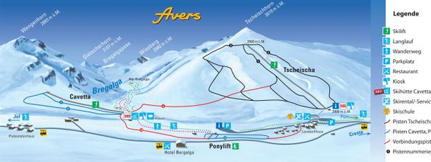 Information about the ski resort Avers
