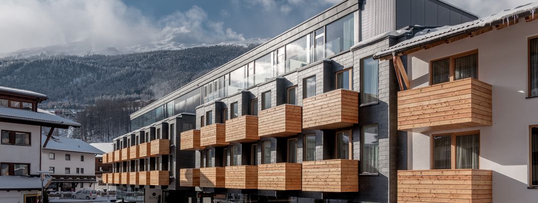 Außenansicht die berge lifestyle hotel Sölden