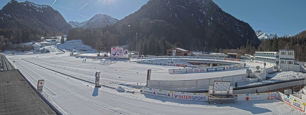 Im Langlaufstadion von Oberstdorf findet ein Großteil der Wettkämpfe statt.