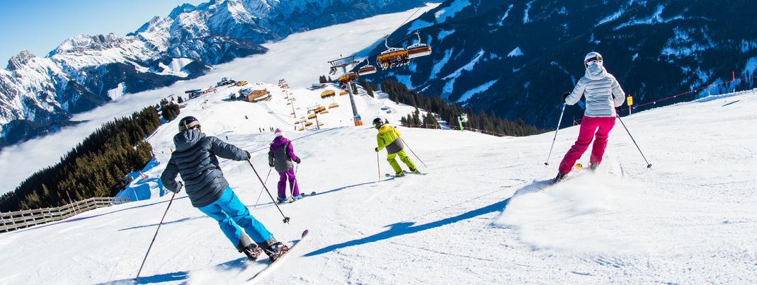 Saalbach Hinterglemm Leogang Fieberbrunn scores with state-of-the-art lifts and slopes for beginners and expert skiers alike.