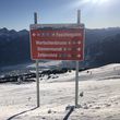 Signs help with orientation in the ski area.