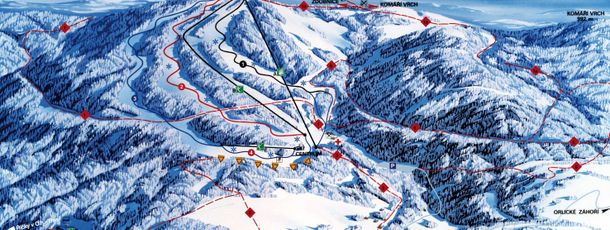Information about the ski resort Říčky v Orlických horách