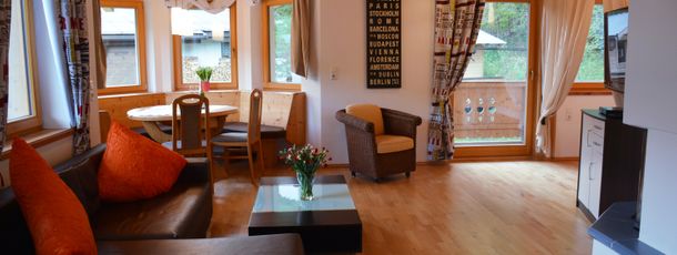 Wohnzimmer im Apartment Carina