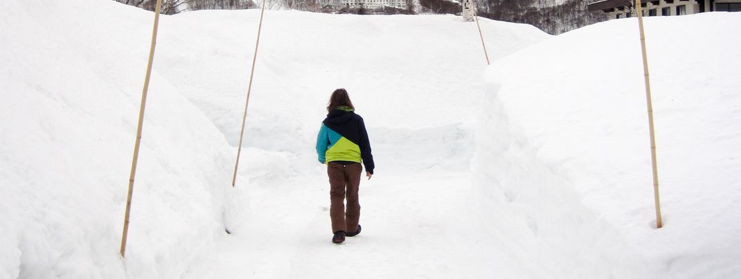 So much snow lay in the valley during our visit.