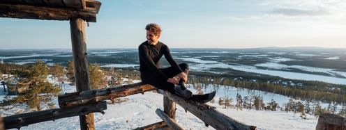 Top Performance auf der Piste mit FALKE Skisocken und Skiunterwäsche.