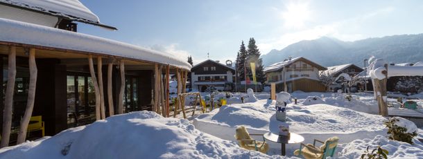 Fetzwerkterrasse im Winter