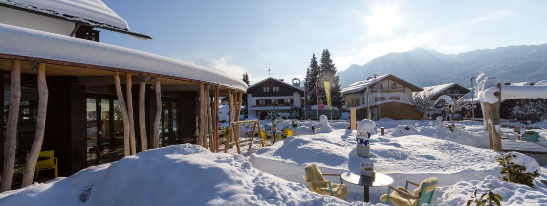 Fetzwerkterrasse im Winter