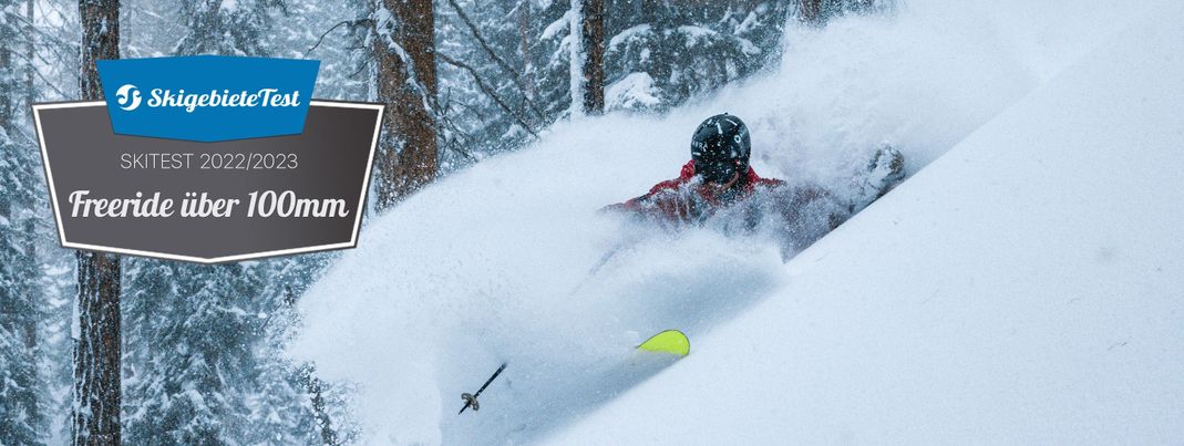 Die Ergebnisse des WorldSkitest 2022/2023 in der Kategorie Freeride über 100mm.