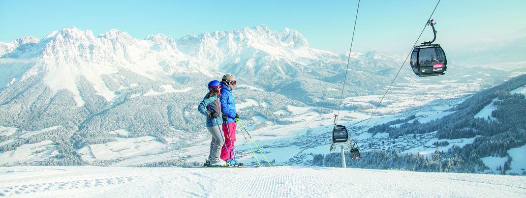 Auf den Pisten erwartet dich eine atemberaubende Aussicht.