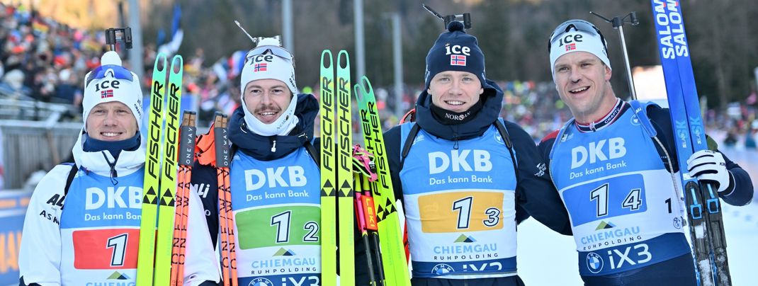 Führung in der Staffelwertung für die Norweger, hier bei ihrem Staffelsieg in Oberhof.