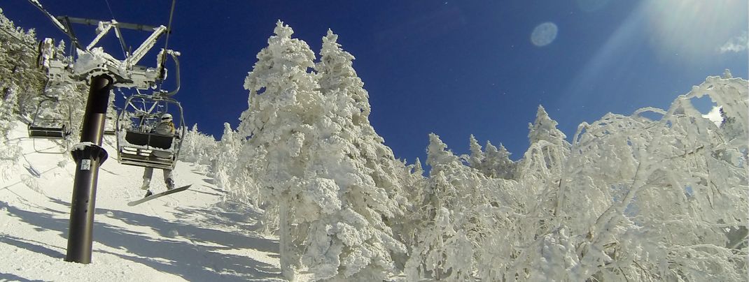 The so-called snow monsters (snowy trees) at Mt Yokote