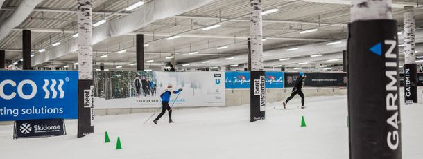 The track in the Skidome is prepared for skating and classic.