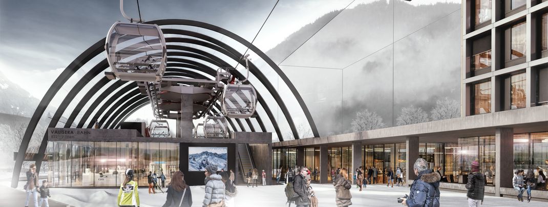 An der Talstation der neuen Valisera Bahn in Silvretta Montafon entsteht der Silvretta Park.