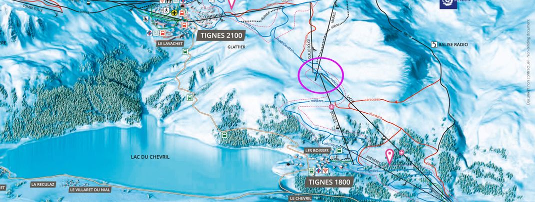 Die Bergstation der Gondel La Sache fing am Mittwoch Feuer (Lage siehe Kreis).