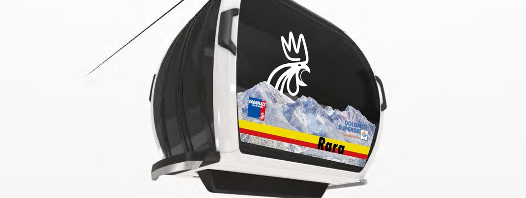 Die neue Rara Gondel am Kronplatz bietet Platz für 10 Personen.
