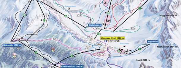 Detaillierte Infos zum Langlauf und den Loipen im Langlaufgebiet Melchsee Frutt
