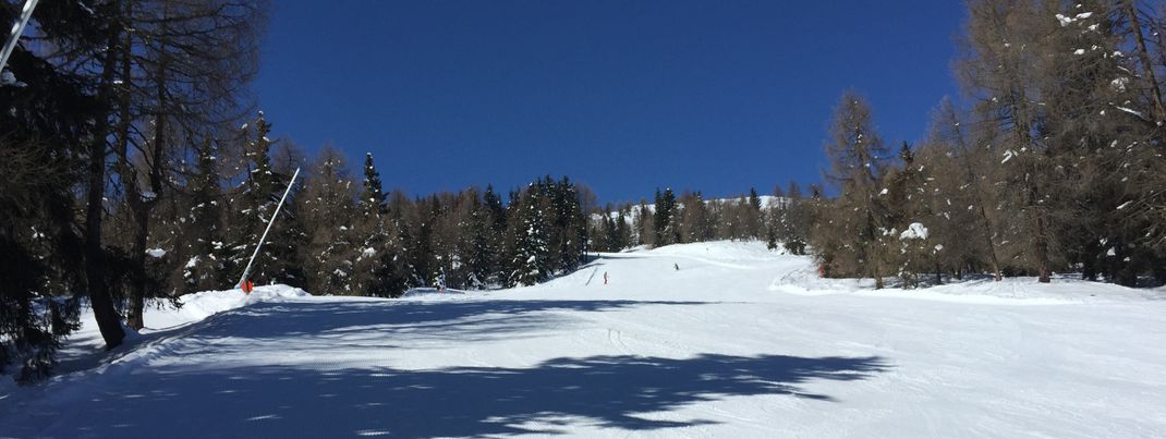 Die Beschneiung der konzentriert sich ausschließlich auf die beiden Talabfahrten