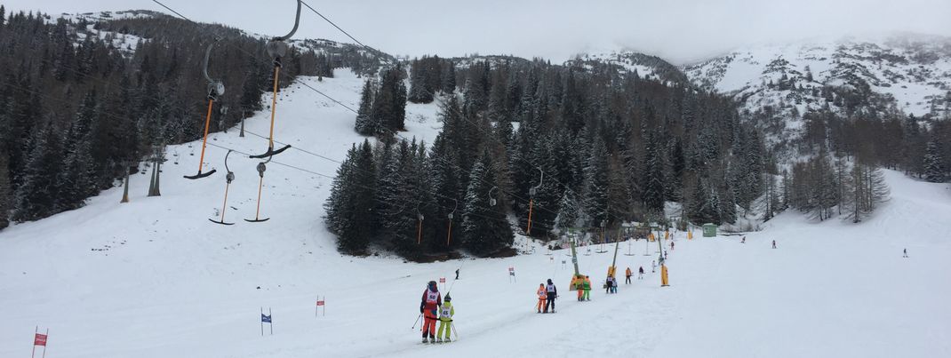 Wegen Schneemangel konnte die Piste 10 am Birgitzköpfl nicht geöffnet werden