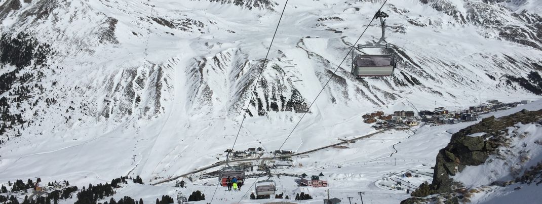 Kuppelbare Sessellifte, wie hier die Hohemutbahn, sind in Kühtai Standard