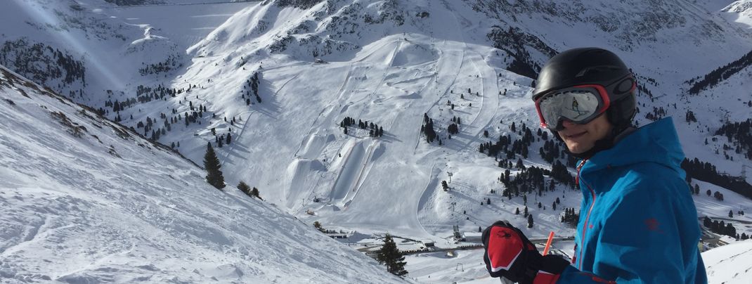 Top Bedingungen zum Sonnenskilauf im Schneeloch Kühtai