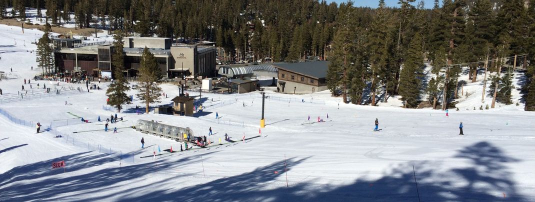 View of the beginners area at Festival Poma Lift near Canyon Lodge.
