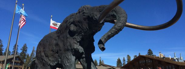 The Iron Mammoth, the landmark of Mammoth Mountain.