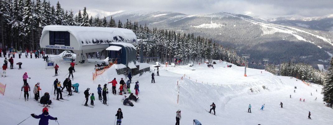 Eines der populärsten und modernsten Skigebiete in Tschechien: Spindlermühle.