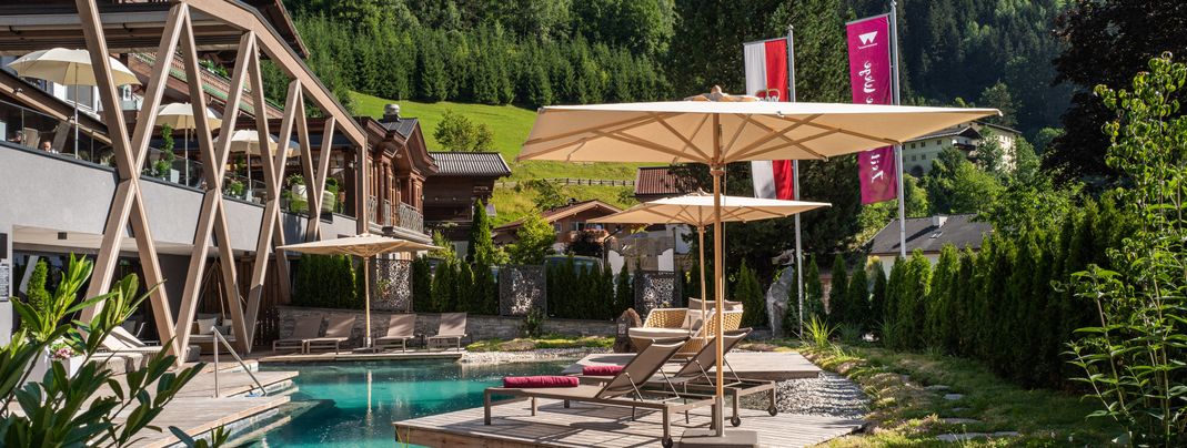 Naturpool mit Liegebereich