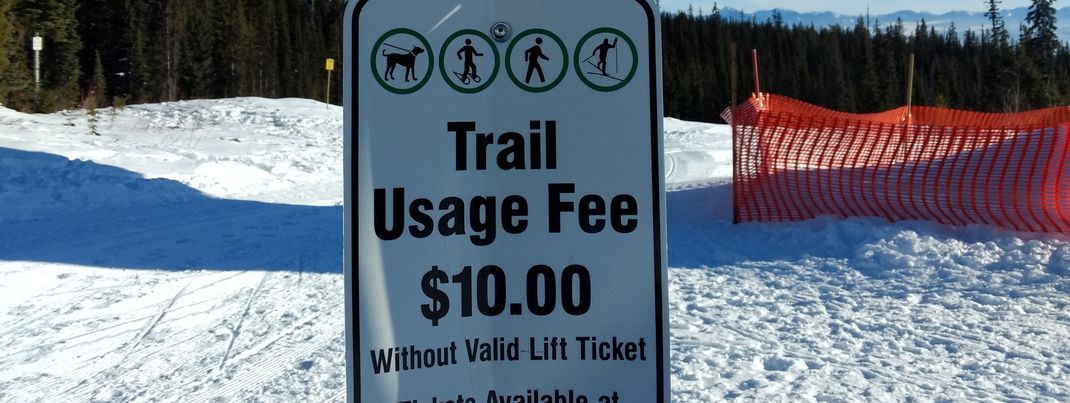 Auch Langläufer werden zur Kasse gebeten - 10 Dollar sind aber ein fairer Preis für die Loipenbenutzung
