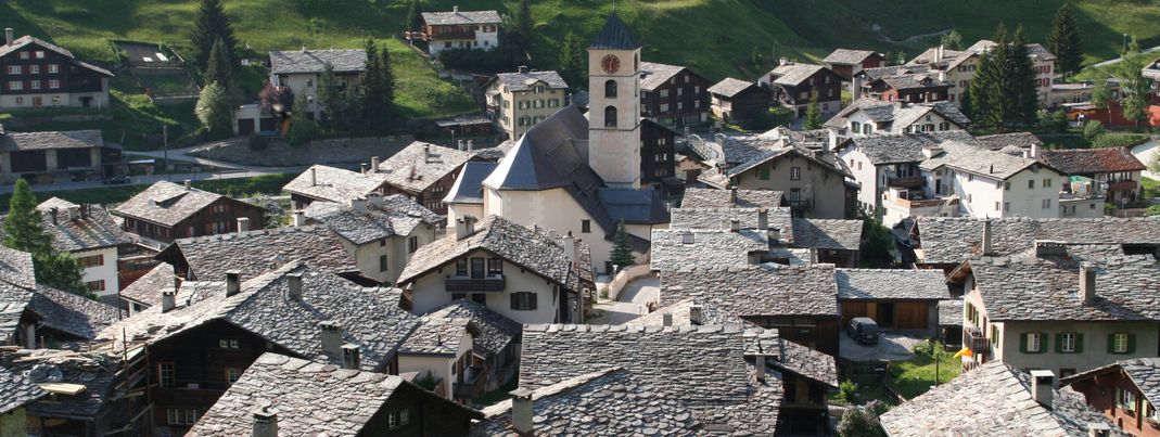 Das einzige Hotel mit Blick auf die typische Valser Dachlandschaft