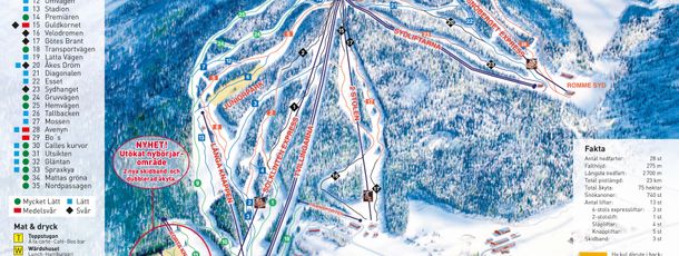 Information about the ski resort Romme Alpin